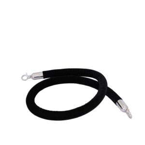 Afzetkoord 150 cm zwart velours (chroom)