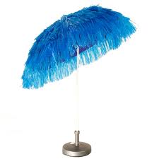 Raffia parasol Blauw