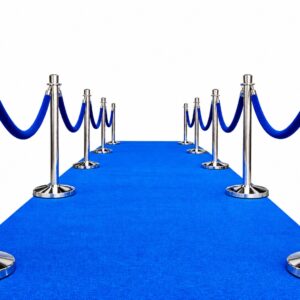 Blauwe loper 2 m breed | Huur prijs per meter