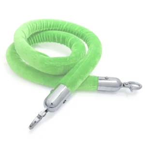Afzetkoord 150 cm lime - groen velours (chroom)